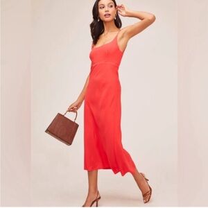 ASTR the Label Red Spaghetti Strap Dress